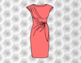 Coloring page Elegant dress painted byAnia