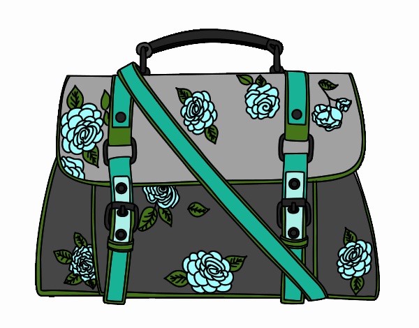 Coloring page Flowered handbag painted byrandol9572