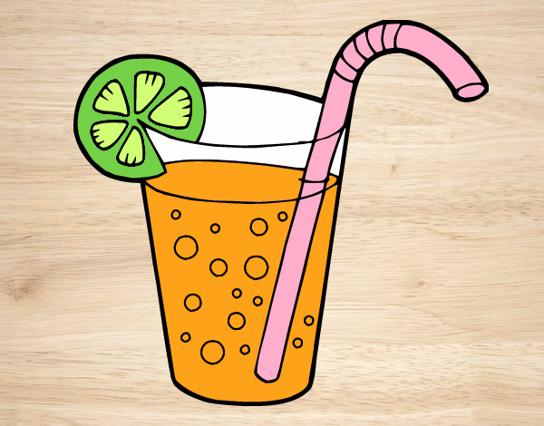 Coloring page Glass of soda painted bysamg