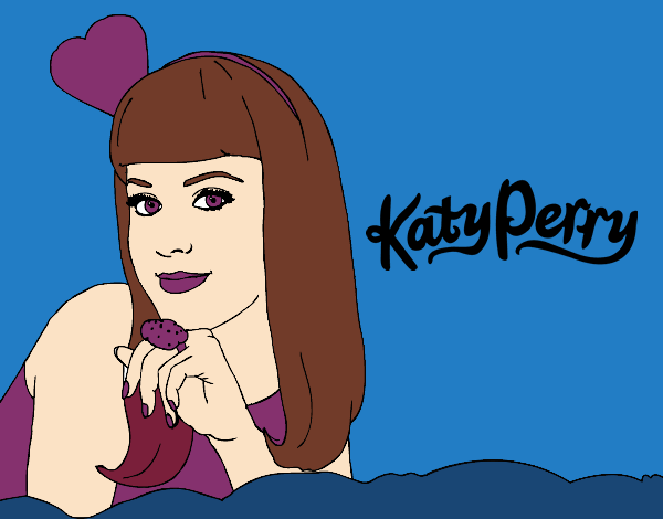 Coloring page Katy Perry painted bysamg