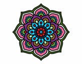 Coloring page Mandala concentration flower painted byNascarlady