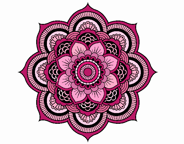 Coloring page Mandala oriental flower painted byNascarlady