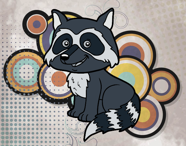 Coloring page A young raccoon painted byfawnamama1