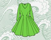 Coloring page Dress with full skirt painted byAnia
