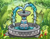 Coloring page Fountain painted byFranka