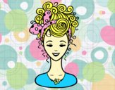 Coloring page Hairstyle with loop painted byBelzabell 