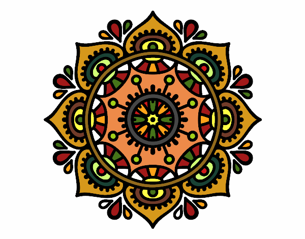 Coloring page Mandala to relax painted byMirdy