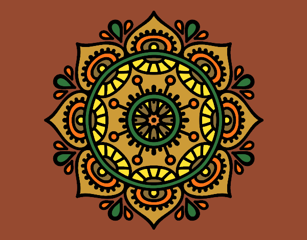 Coloring page Mandala to relax painted byKhaos006