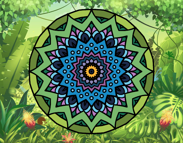 Coloring page Growing mandala painted byMaHinkle