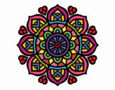 Coloring page Mandala for mental concentration painted byFABBI