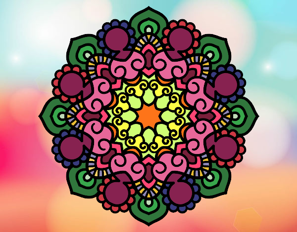Coloring page Mandala meeting painted byMaHinkle