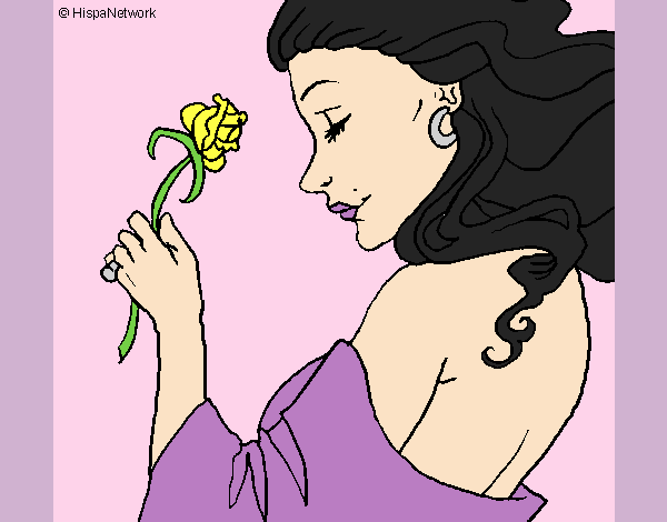 Princess with a rose