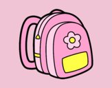 Coloring page Backpack girl painted byAnia