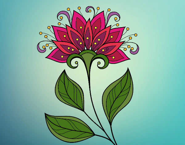 Coloring page Decorative flower painted byMaHinkle