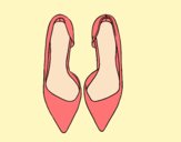 Coloring page Lady shoes painted byAnia