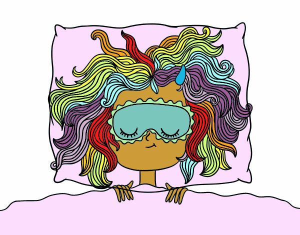 Coloring page Sleeping girl painted bymicheleof4