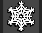 Coloring page Snowflake painted byAnia