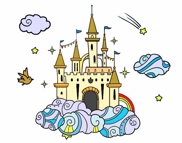 Coloring page Castle in the Clouds painted bymicheleof4