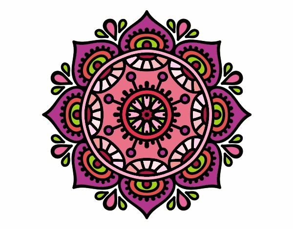 Coloring page Mandala to relax painted bymicheleof4