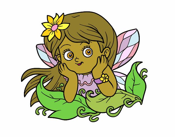 Coloring page Pretty fairy painted bymicheleof4