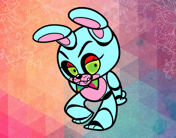 Coloring page Toy Bonnie from Five Nights at Freddy's painted byMelissaFNF
