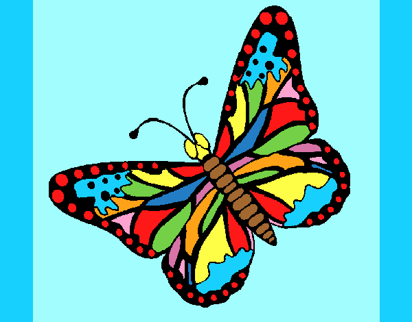 Coloring page Butterfly 4 painted byAnia