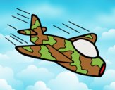 Coloring page Camouflage Airplane painted byAnia