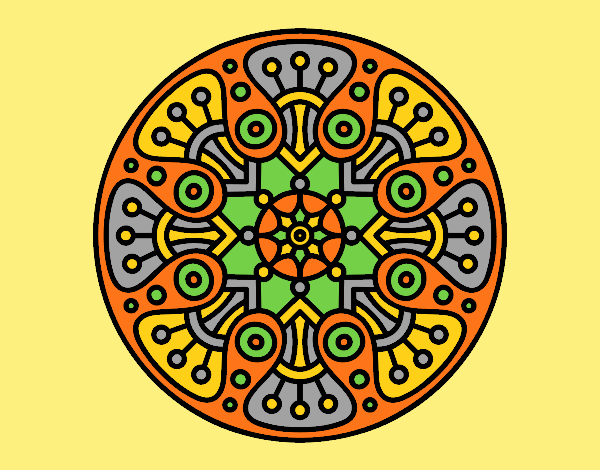 Coloring page Mandala crop circle painted byAnia