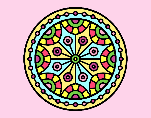 Coloring page Mandala mental balance painted byAnia
