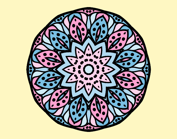 Coloring page Mandala of nature painted byAnia