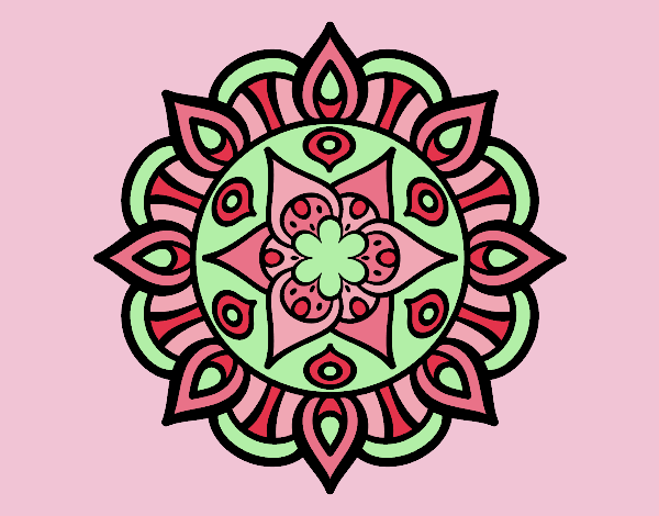 Coloring page Mandala vegetal life painted byAnia