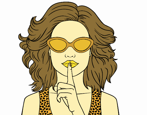 Coloring page Girl with sunglasses painted byrakerosh4