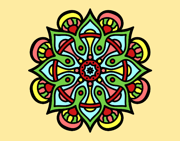 Coloring page Mandala arab world painted byAnia
