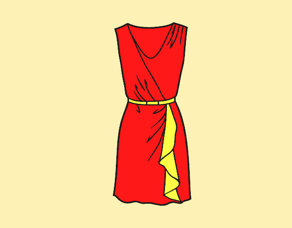 Coloring page Simple dress painted byAnia