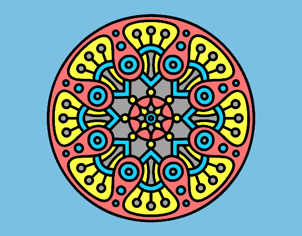 Coloring page Mandala crop circle painted byAnia