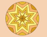Coloring page Mandala star mosaic painted byAnia