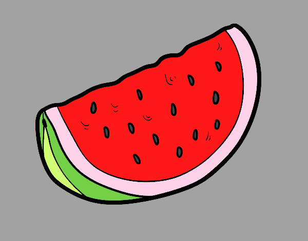 Coloring page A piece of watermelon painted byDominick 
