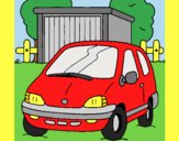Coloring page Car in the country painted bylorna