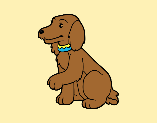 Coloring page Cocker Spaniel painted bylorna