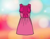 Coloring page Cocktail dress painted bylorna