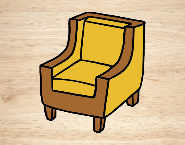 Coloring page Comfortable armchair painted bylorna