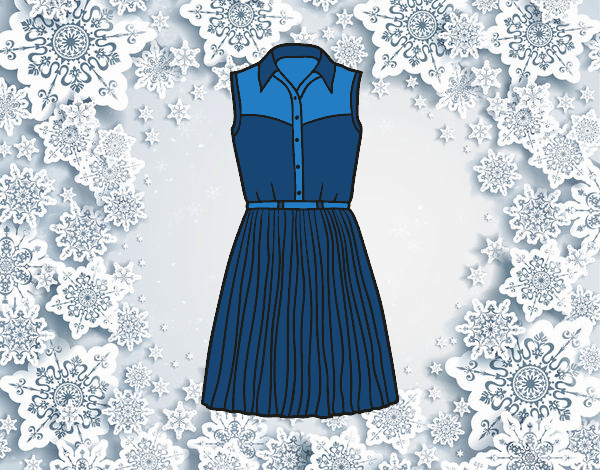 Coloring page Denim dress painted bylorna