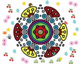 Coloring page Mandala distant world painted byviki