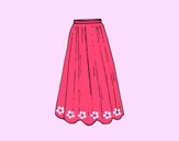 Coloring page Long skirt painted bylorna