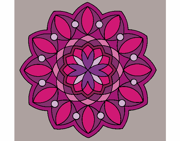 Coloring page Mandala 3 painted byMJ67