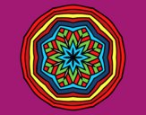Coloring page Overhead mandala painted byviki