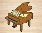 Coloring page A grand piano open painted bylorna