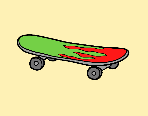 Coloring page A skate painted bylorna