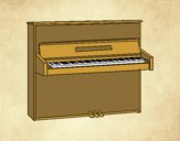 Coloring page An upright piano painted bylorna