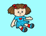 Coloring page Doll Toy painted bylorna